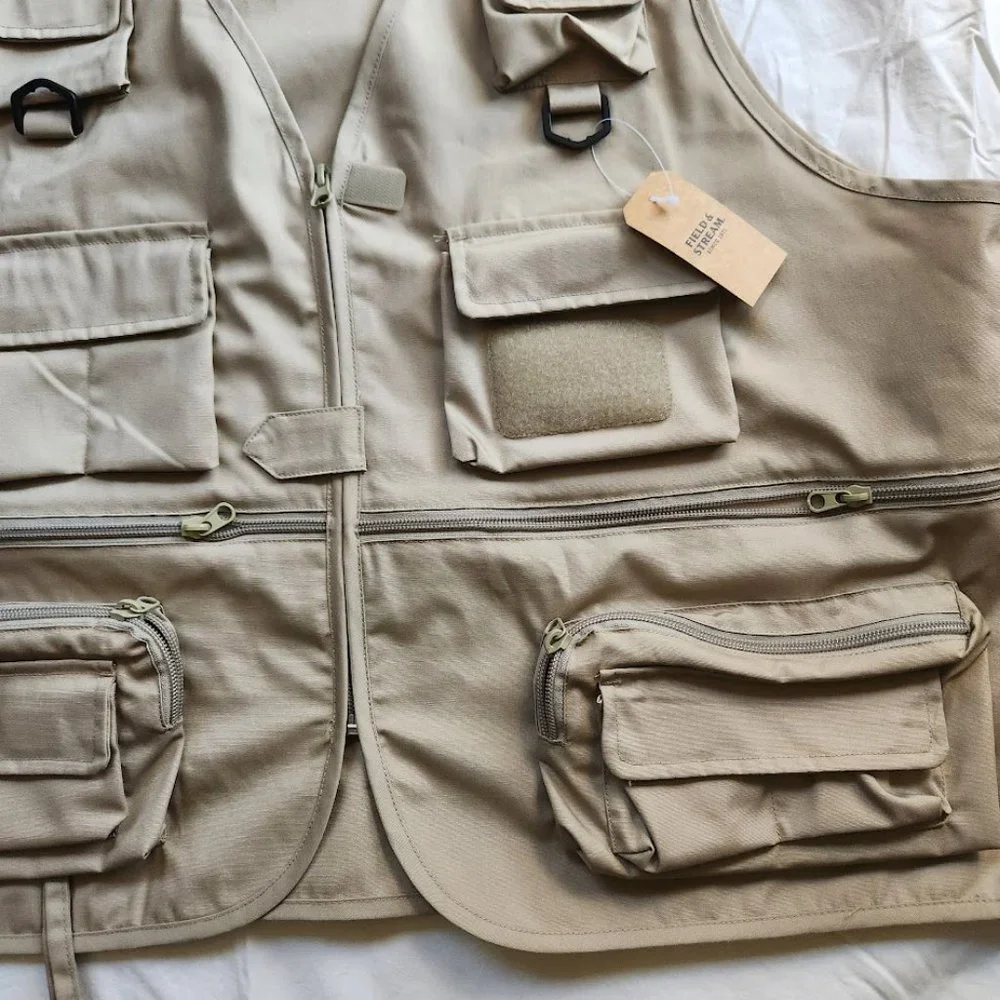 NEW Field & Stream Men's Fly Fishing Vest Hiking Vest Size XXL Camping Utility